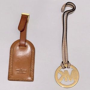 Louis Vuitton luggage tag (not sure if authentic) & Michael Kors bag charm